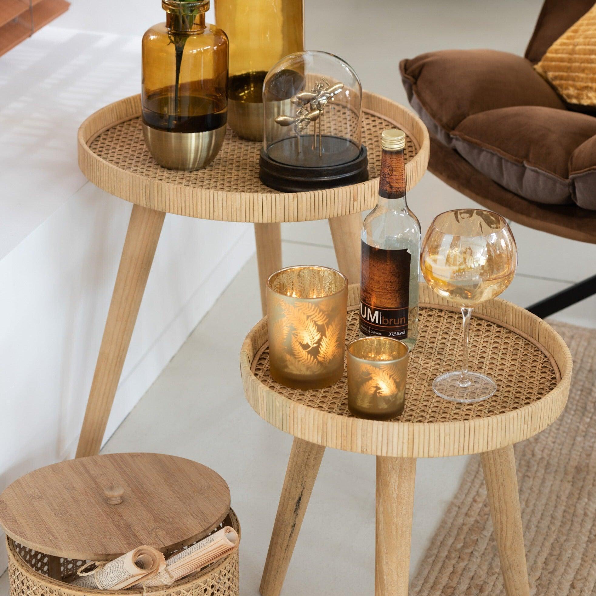 Wijnglas Oneffen Glas Amber - Wijn glas - J-Line - livinglovely.nl