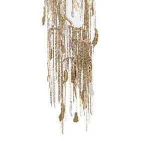 Wilco Brass casted alu hanging lamp chains small PTMD - Hanglamp - PTMD - livinglovely.nl