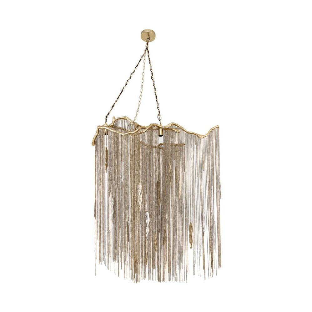 Wilco Brass casted alu hanging lamp chains wide PTMD - Hanglamp - PTMD - livinglovely.nl