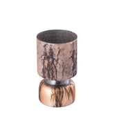 Windlicht Belinsu S- Ø12x20 cm - Glas - Koper PTMD - Windlicht - PTMD - livinglovely.nl