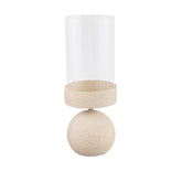 Windlicht Cheska - Ø12x33 cm - Ijzer - Creme PTMD - Windlicht - PTMD - livinglovely.nl