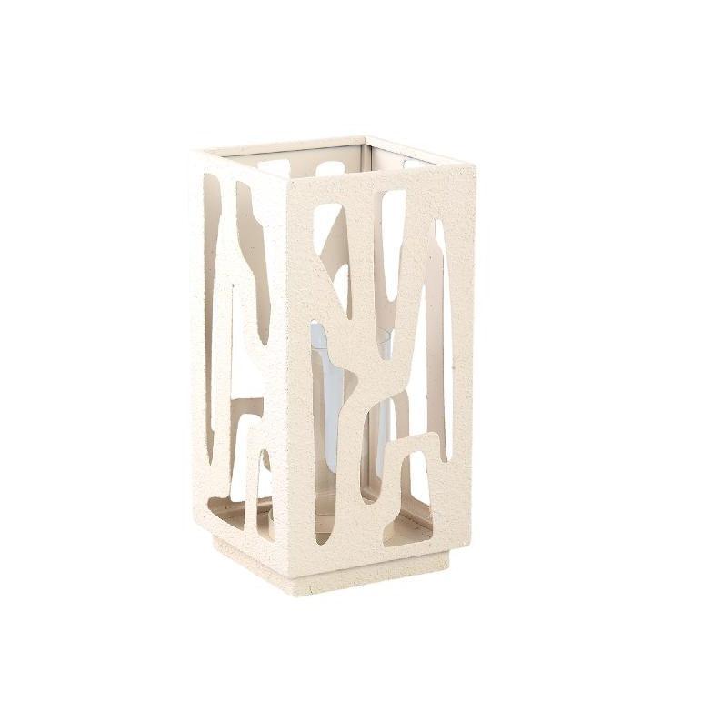 Windlicht Dewey L- Ø18x42,5cm - Ijzer - Creme PTMD - Lantaarn - PTMD - livinglovely.nl