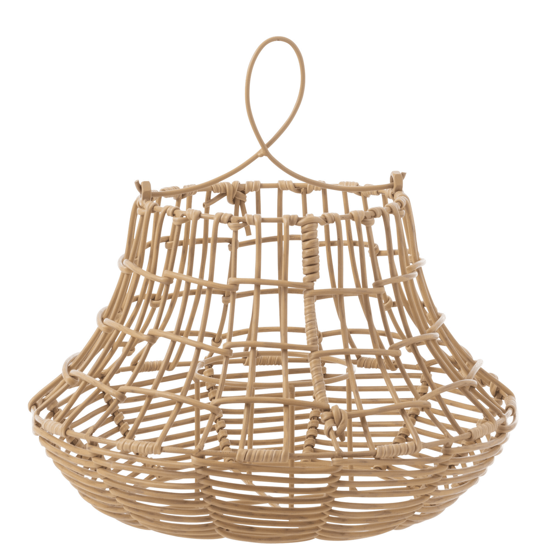 Windlicht Hangend Hoog Rattan Naturel - Buiten-divers - J-Line - livinglovely.nl
