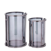 Windlicht Jarie Gunmetal Large van PTMD, ander aanzicht van het windlicht met glas