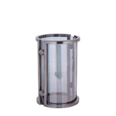 Windlicht Jarie Gunmetal Small van PTMD, extra productaanzicht van het gunmetal frame