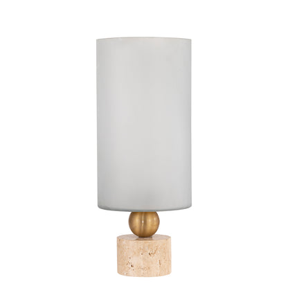 Windlicht Levee L - Ø20x50 cm - Glas - Wit PTMD - Windlicht - PTMD - livinglovely.nl