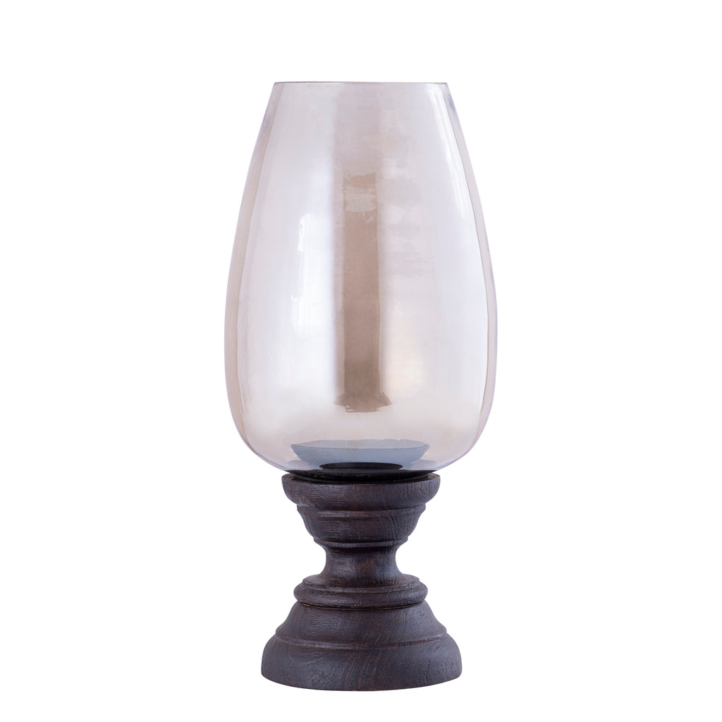Windlicht Qez Mangohout Bruin XL Ø20x44cm PTMD - Windlicht - PTMD - livinglovely.nl