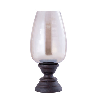 Windlicht Qez Mangohout Bruin XL Ø20x44cm PTMD - Windlicht - PTMD - livinglovely.nl