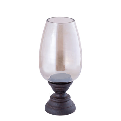 Windlicht Qez Mangohout Bruin XL Ø20x44cm PTMD - Windlicht - PTMD - livinglovely.nl