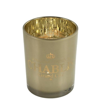 Windlicht Wijn Chablis Taupe Medium 12cm - Windlicht - Mars &amp; More - livinglovely.nl