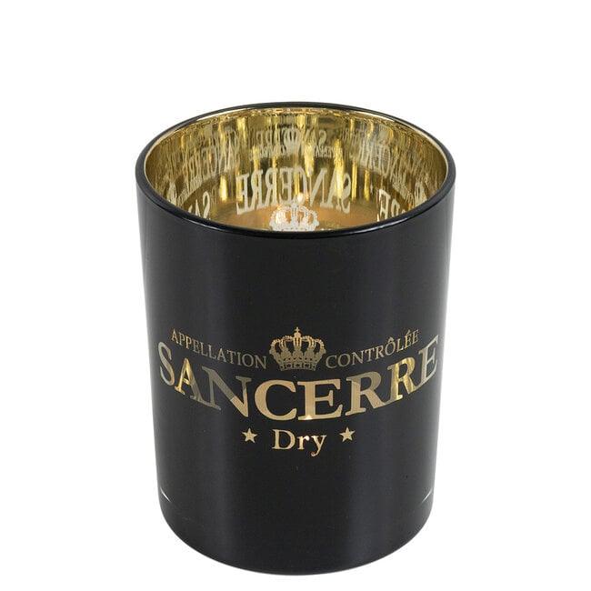 Windlicht Wijn Sancerre Zwart Medium 12cm - Windlicht - Mars &amp; More - livinglovely.nl