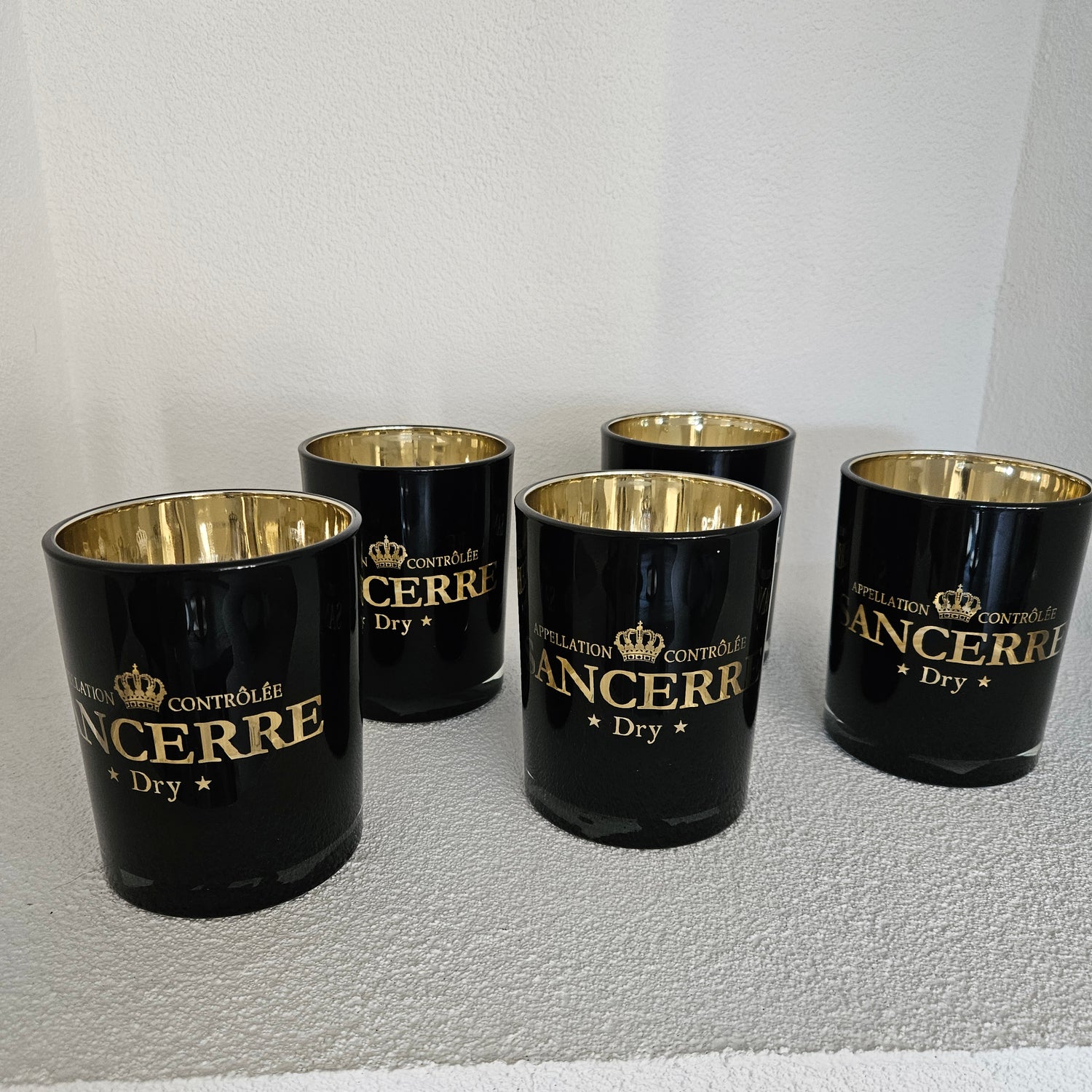 Windlicht Wijn Sancerre Zwart Medium 12cm - Windlicht - Mars &amp; More - livinglovely.nl