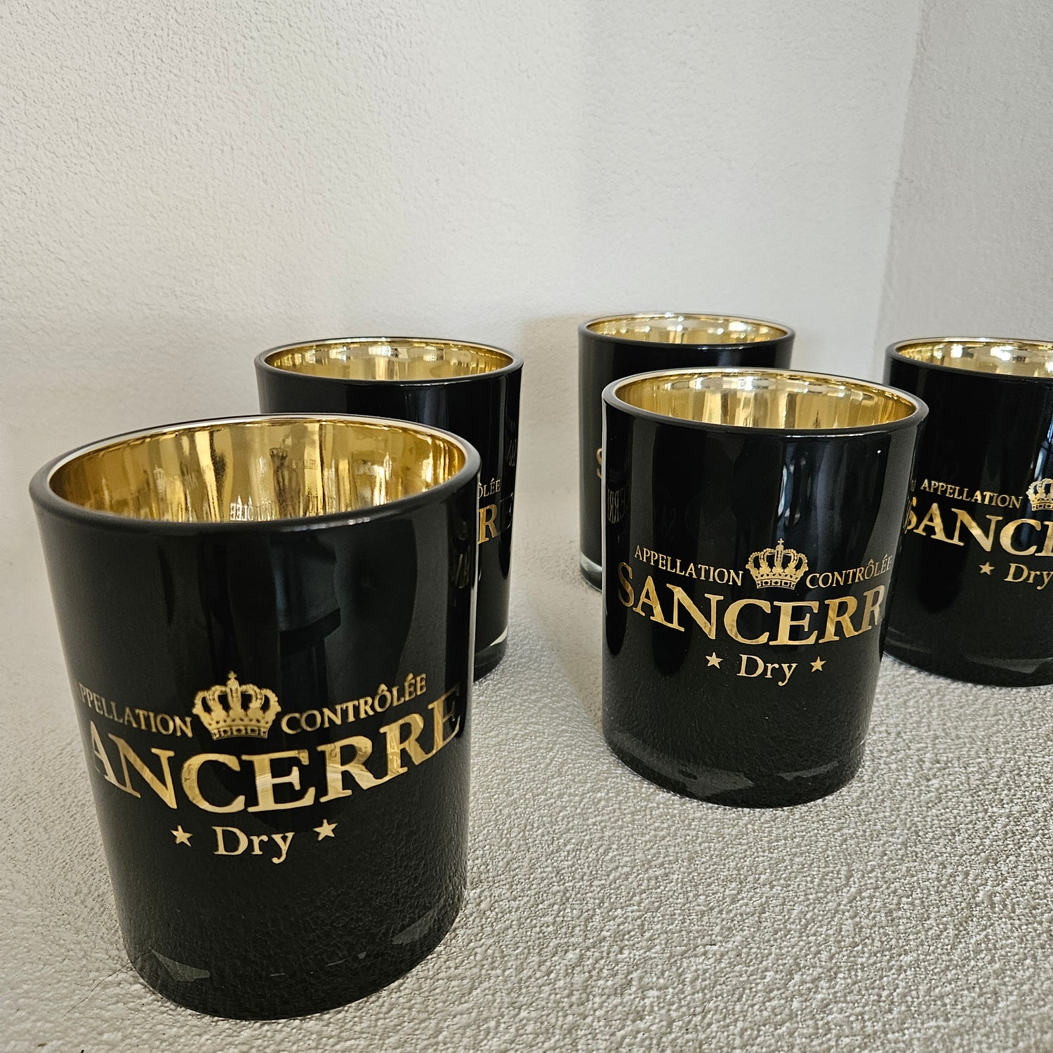 Windlicht Wijn Sancerre Zwart Medium 12cm - Windlicht - Mars &amp; More - livinglovely.nl