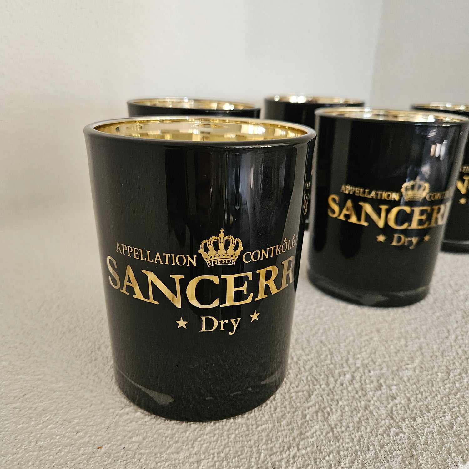 Windlicht Wijn Sancerre Zwart Medium 12cm - Windlicht - Mars &amp; More - livinglovely.nl