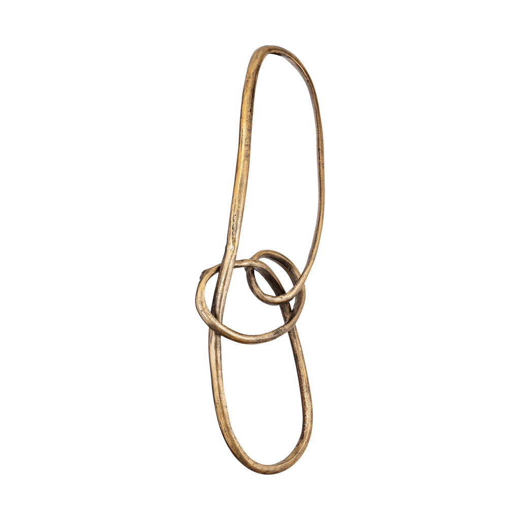 Wun Brass casted alu knot wall decoration oval PTMD - Wanddecoratie - PTMD - livinglovely.nl