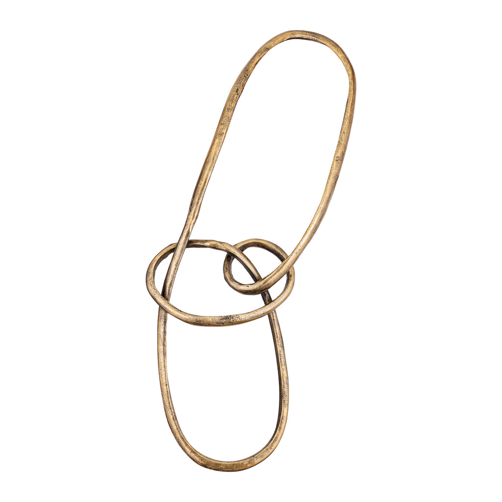 Wun Brass casted alu knot wall decoration oval PTMD - Wanddecoratie - PTMD - livinglovely.nl