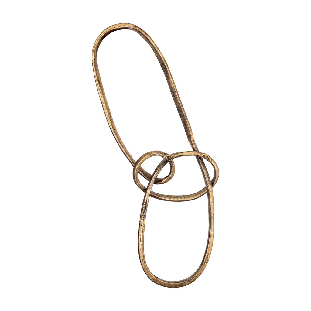 Wun Brass casted alu knot wall decoration oval PTMD - Wanddecoratie - PTMD - livinglovely.nl