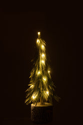 Xmas Tree A+Led Artificial Snow Green Midum - - J-Line - livinglovely.nl