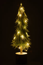 Xmas Tree A +Led Plastic Snow Green Large - - J-Line - livinglovely.nl