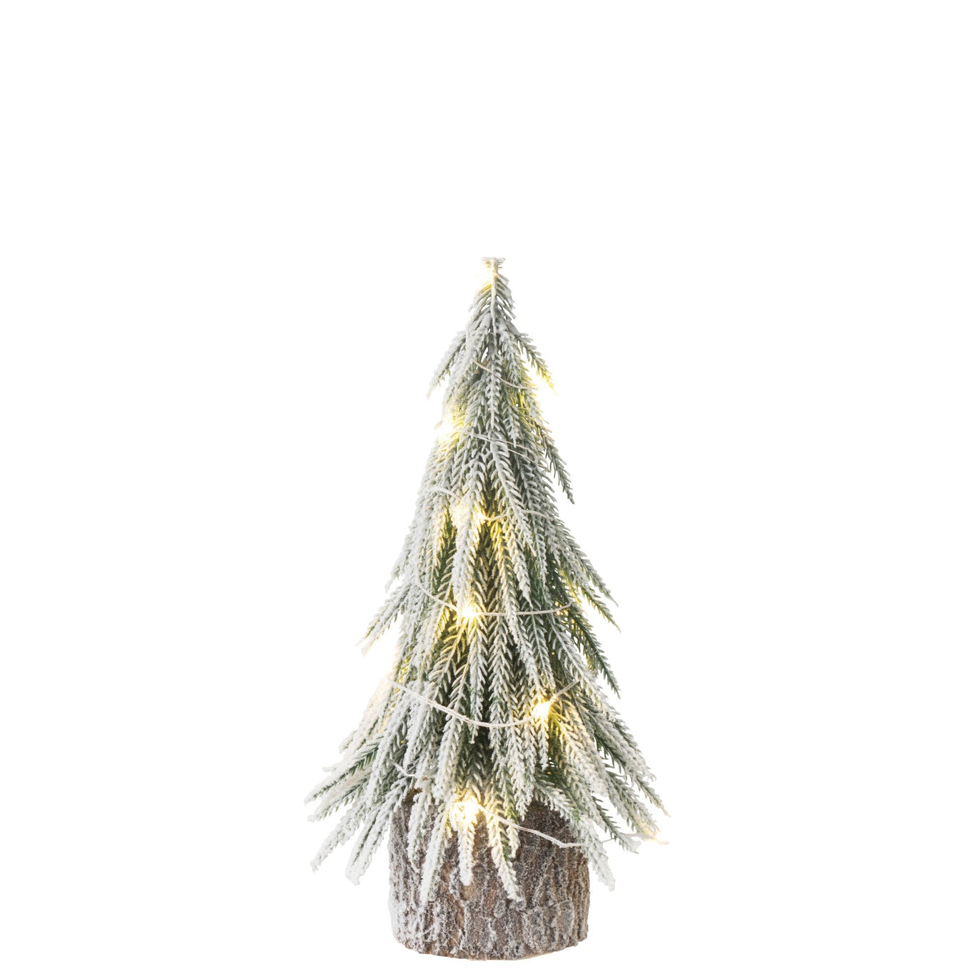Xmas Tree A+Led Plastic Snow Green Small - - J-Line - livinglovely.nl