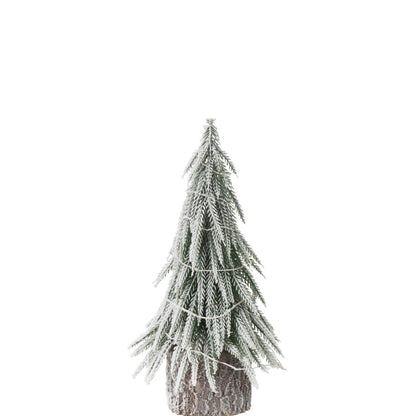 Xmas Tree A+Led Plastic Snow Green Small - - J-Line - livinglovely.nl