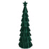Yule Kerstboom Gelaagd Donkergroen Large van PTMD, gelaagde boom met ster in de top in donkergroen fluweel