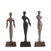 Zhaell Black casted alu statue ladies Set van 3 PTMD - Beeld - PTMD - livinglovely.nl