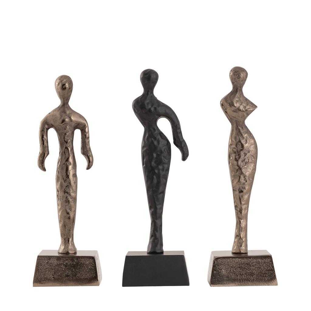 Zhaell Black casted alu statue ladies Set van 3 PTMD - Beeld - PTMD - livinglovely.nl