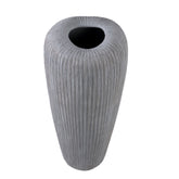 Zinet Grey Round Ceramic Pot With Lines L (set of 2) - - PTMD - livinglovely.nl