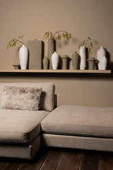 Zonna Beige matt ceramic high vase S PTMD - Vaas - PTMD - livinglovely.nl