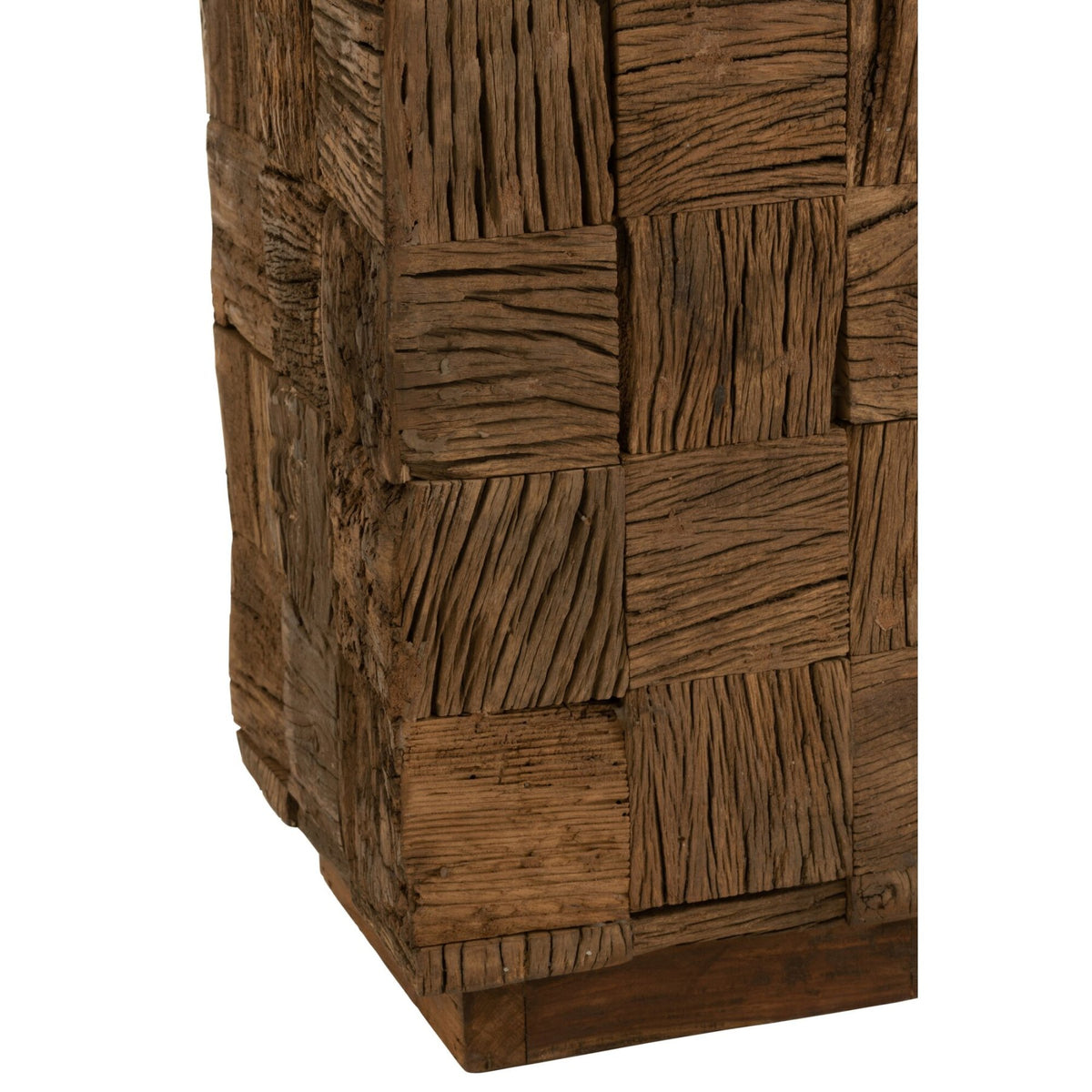 Zuil Gerecycled Hout Naturel Medium J-Line