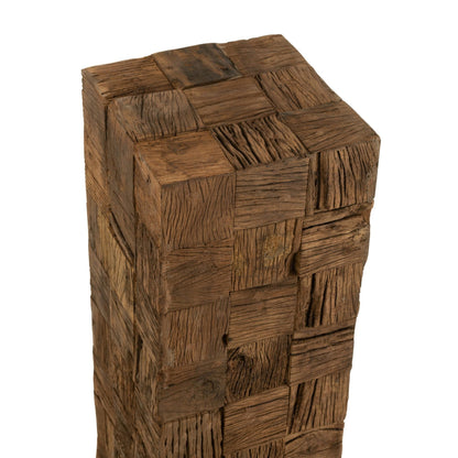 Zuil Gerecycled Hout Naturel Medium J-Line