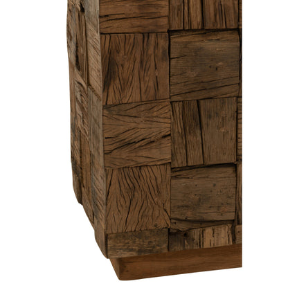 Zuil Gerecycled Hout Naturel Small J-Line