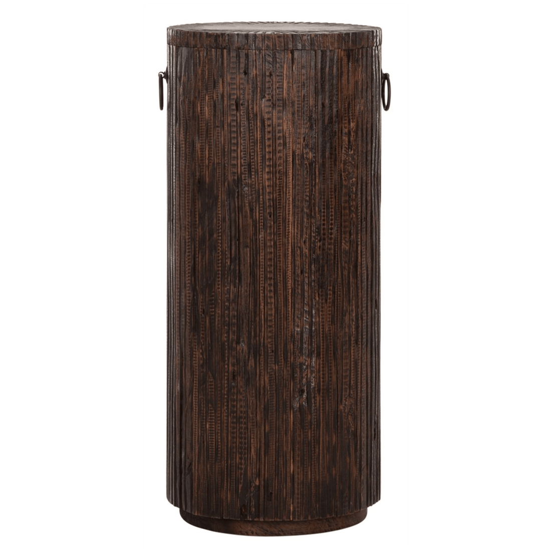 Zuil Stripe teakwortel zwart H80cm MUST Living