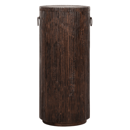 Zuil Stripe teakwortel zwart H80cm MUST Living