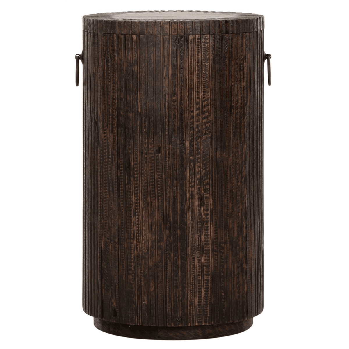Zuil Stripe teakwortel zwart H60cm MUST Living