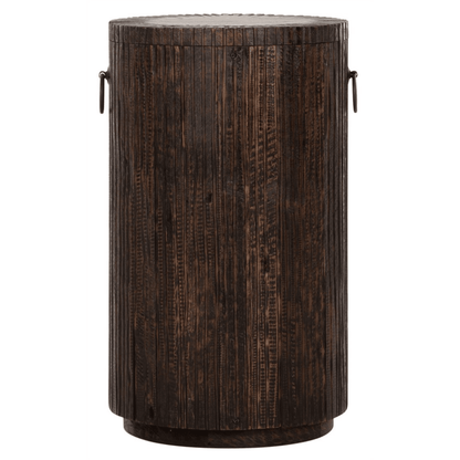 Zuil Stripe teakwortel zwart H60cm MUST Living