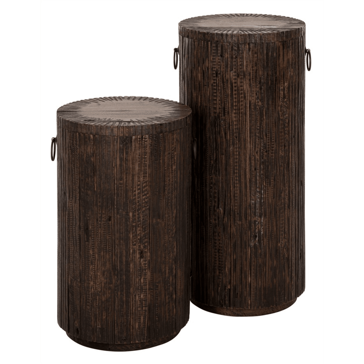 Zuil Stripe zwart als sokkel voor een plant MUST Living