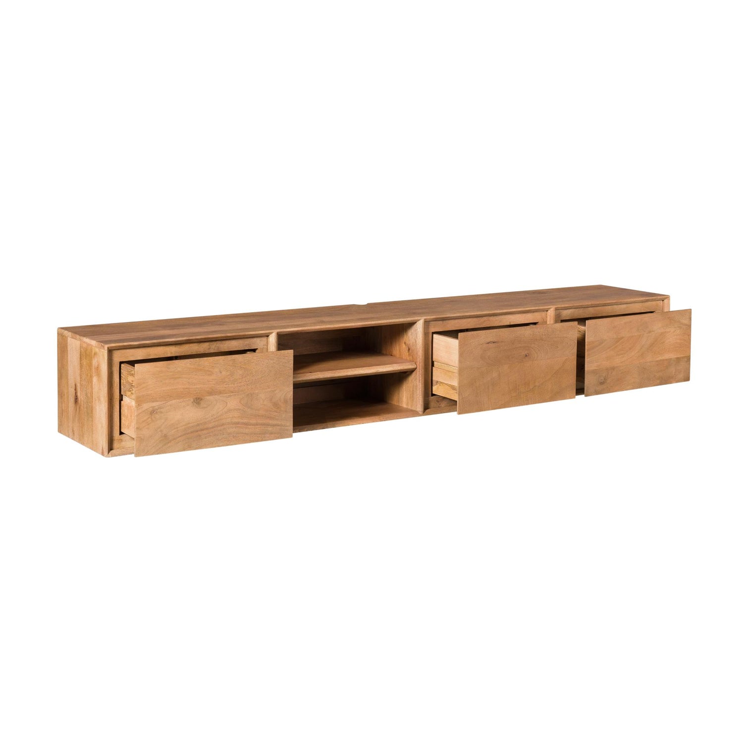 TV-meubel Ambiance van Starfurn, mangohout in naturel tint met zichtbare houtnerf