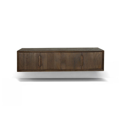 Zwevend TV-meubel Cortez van Livingfurn in mangohout Malta, 140 cm breed