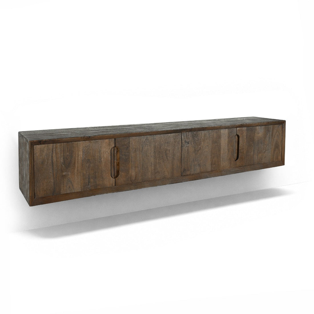 Zwevend TV-meubel Cortez van Livingfurn in mangohout Malta, 180 cm breed