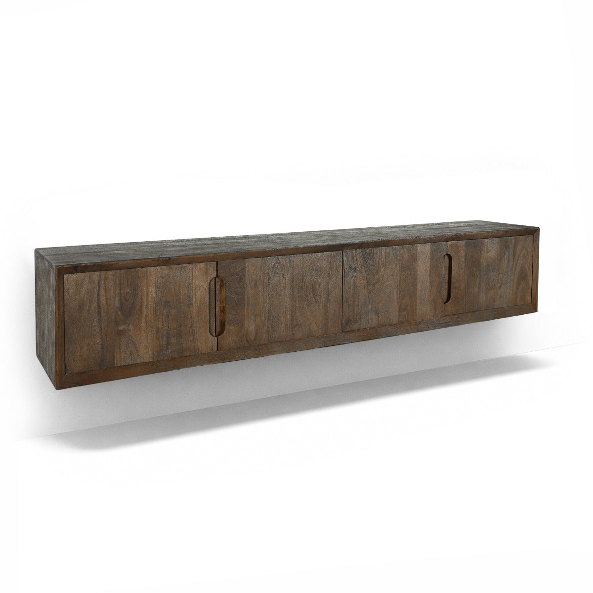 Zwevend TV-meubel Cortez van Livingfurn in mangohout Malta, 180 cm breed