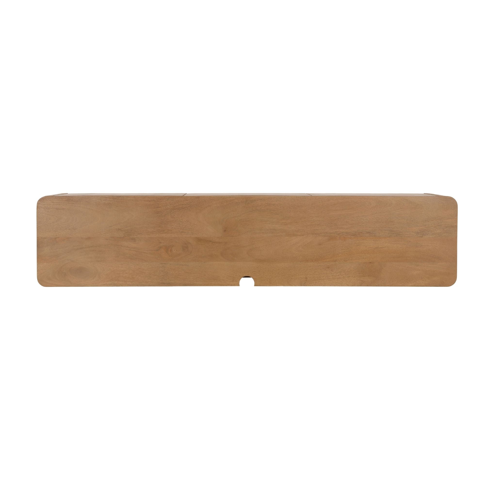 Detailweergave van het Zwevend TV-meubel Dallas Mangohout Naturel van Starfurn