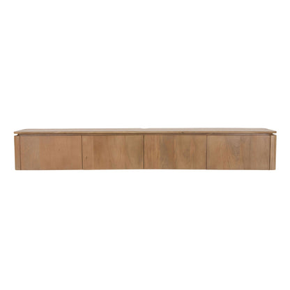 Zwevend TV-meubel Dallas Mangohout Naturel 210cm van Starfurn
