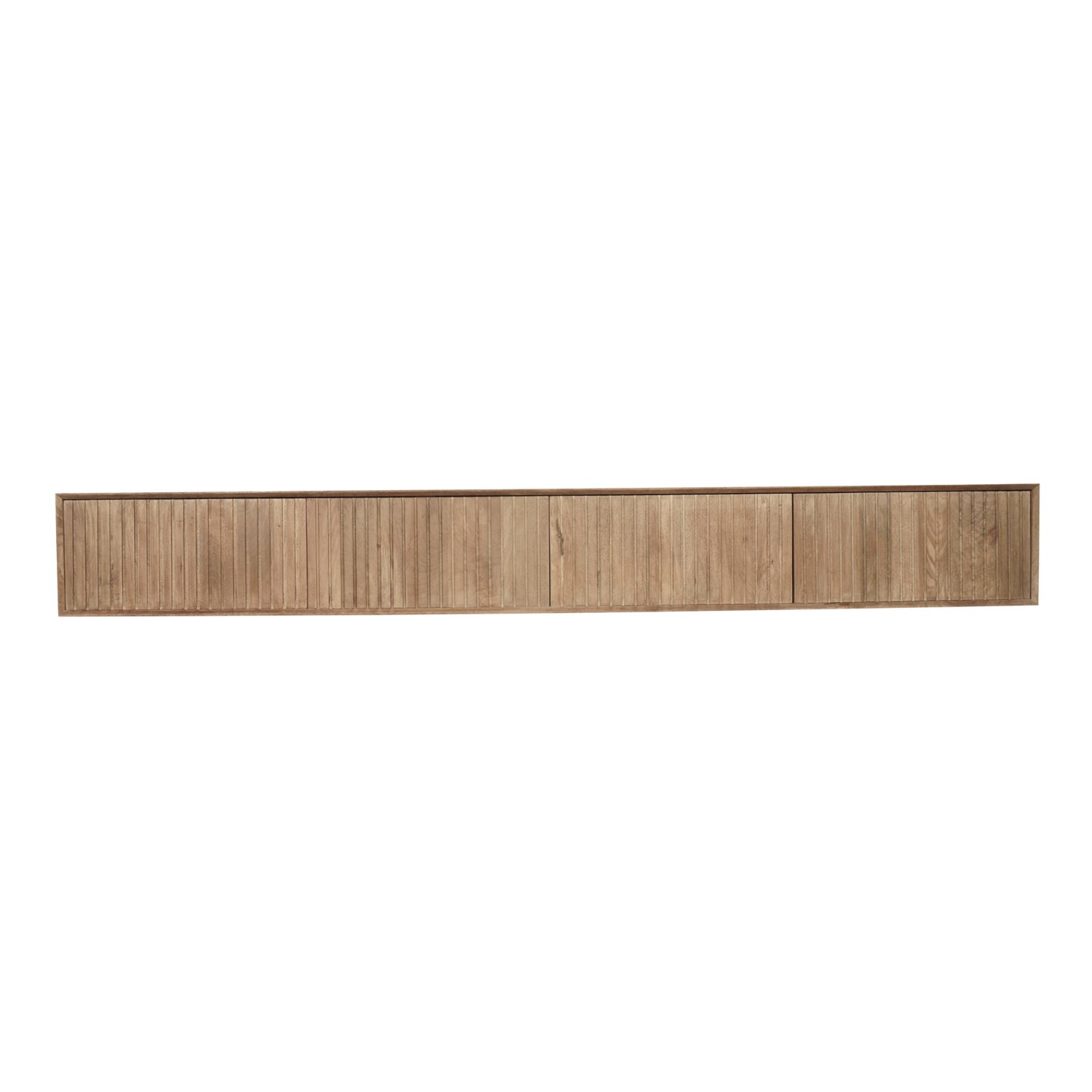Zwevend tv meubel Madison 280cm van Starfurn close-up van de houtnerf in naturel afwerking