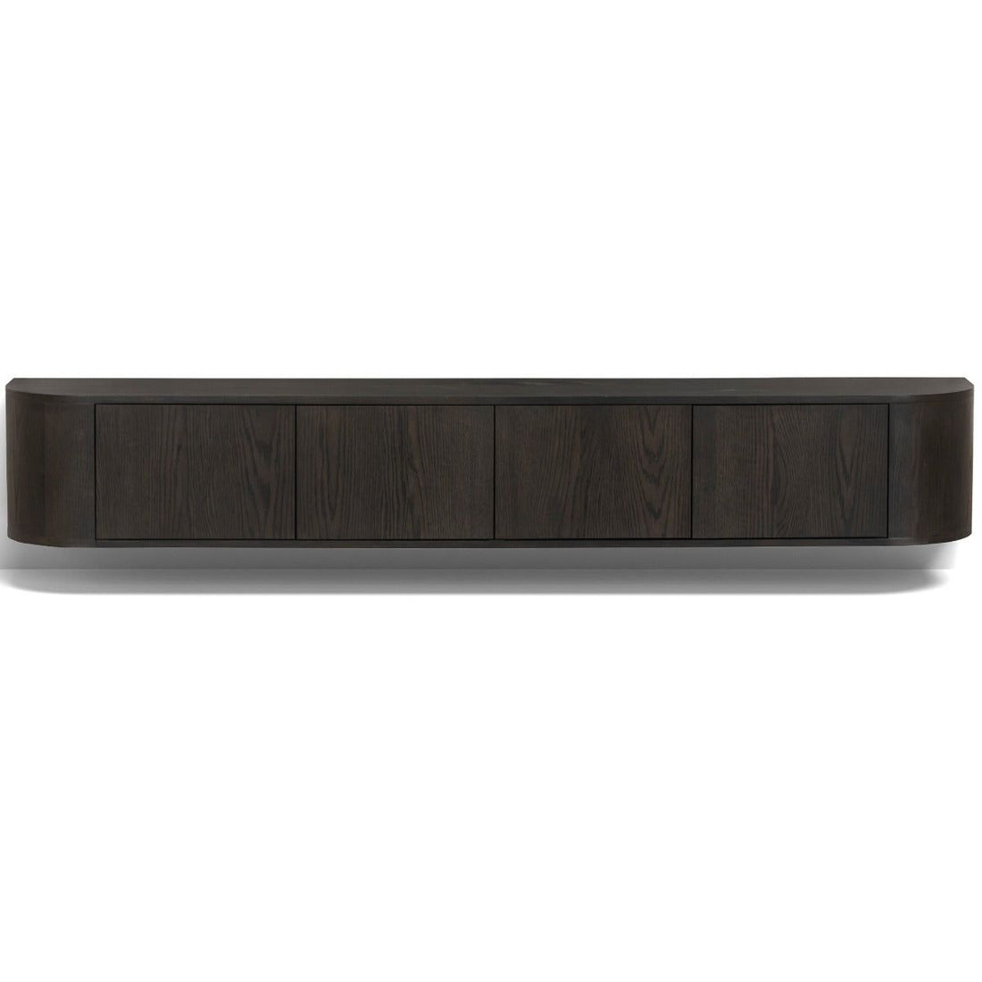 Zwevend TV-meubel Novero eiken espresso 220cm van Livingfurn
