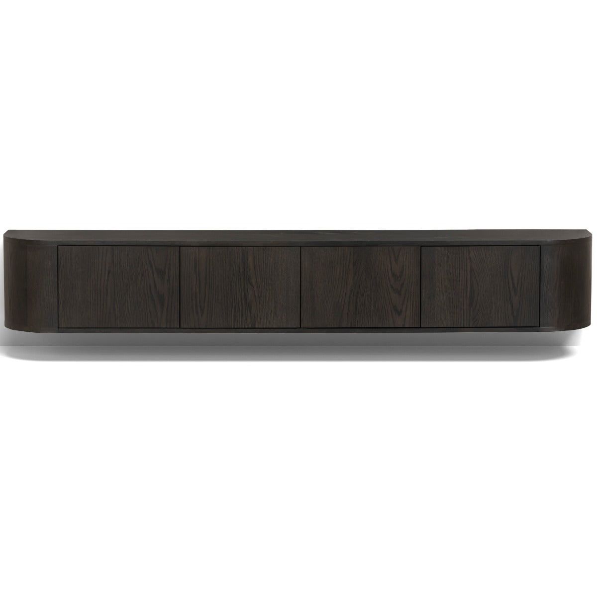 Zwevend TV-meubel Novero eiken espresso 220cm van Livingfurn