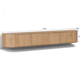 Afmetingen Zwevend TV-meubel Novero 220cm: L220cm x B35cm x H33cm